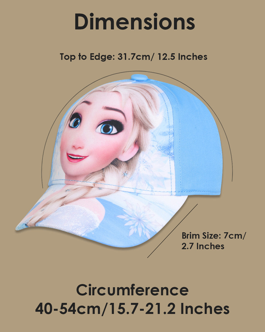 Frozen printed Baseball Cap for Girls