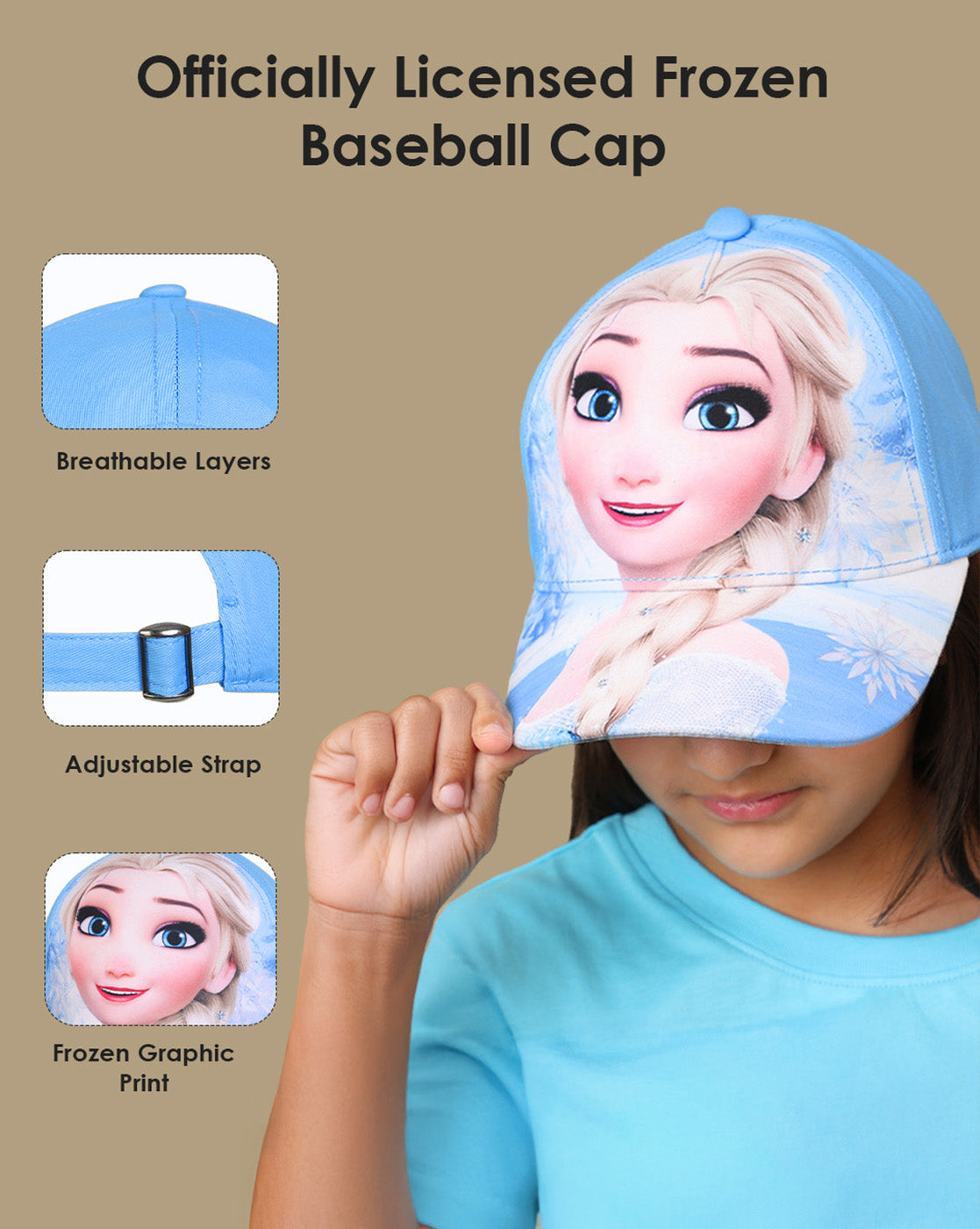 Frozen printed Baseball Cap for Girls