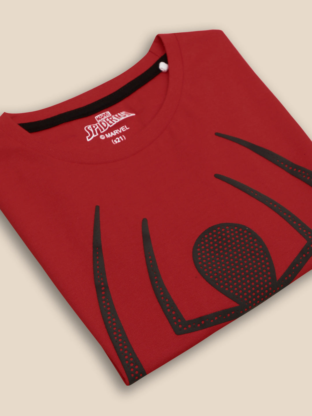 Kids Boys Spiderman Red Printed Half Sleeves T-Shirt