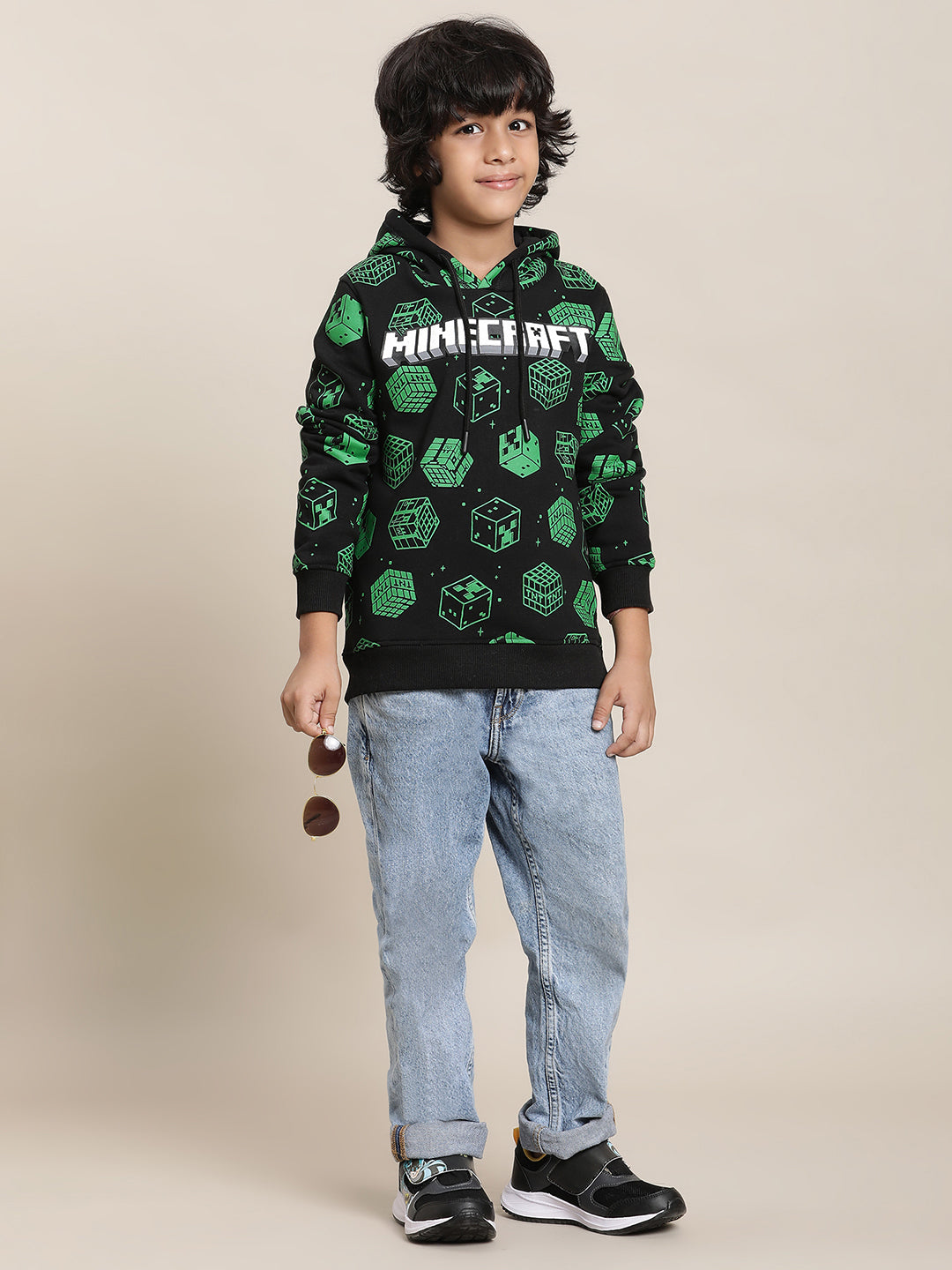 Minecraft Black Hoodies For Boys - Main Image
