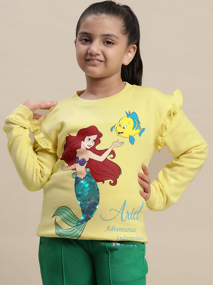 Disney Princess Yellow Sweatshirt  Girls