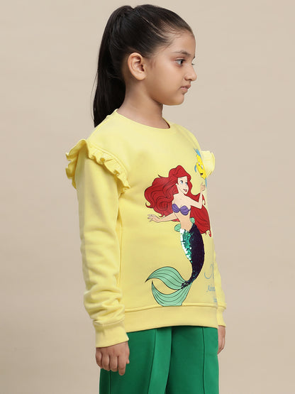 Disney Princess Yellow Sweatshirt  Girls