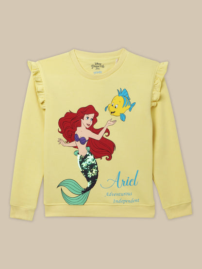 Disney Princess Yellow Sweatshirt  Girls