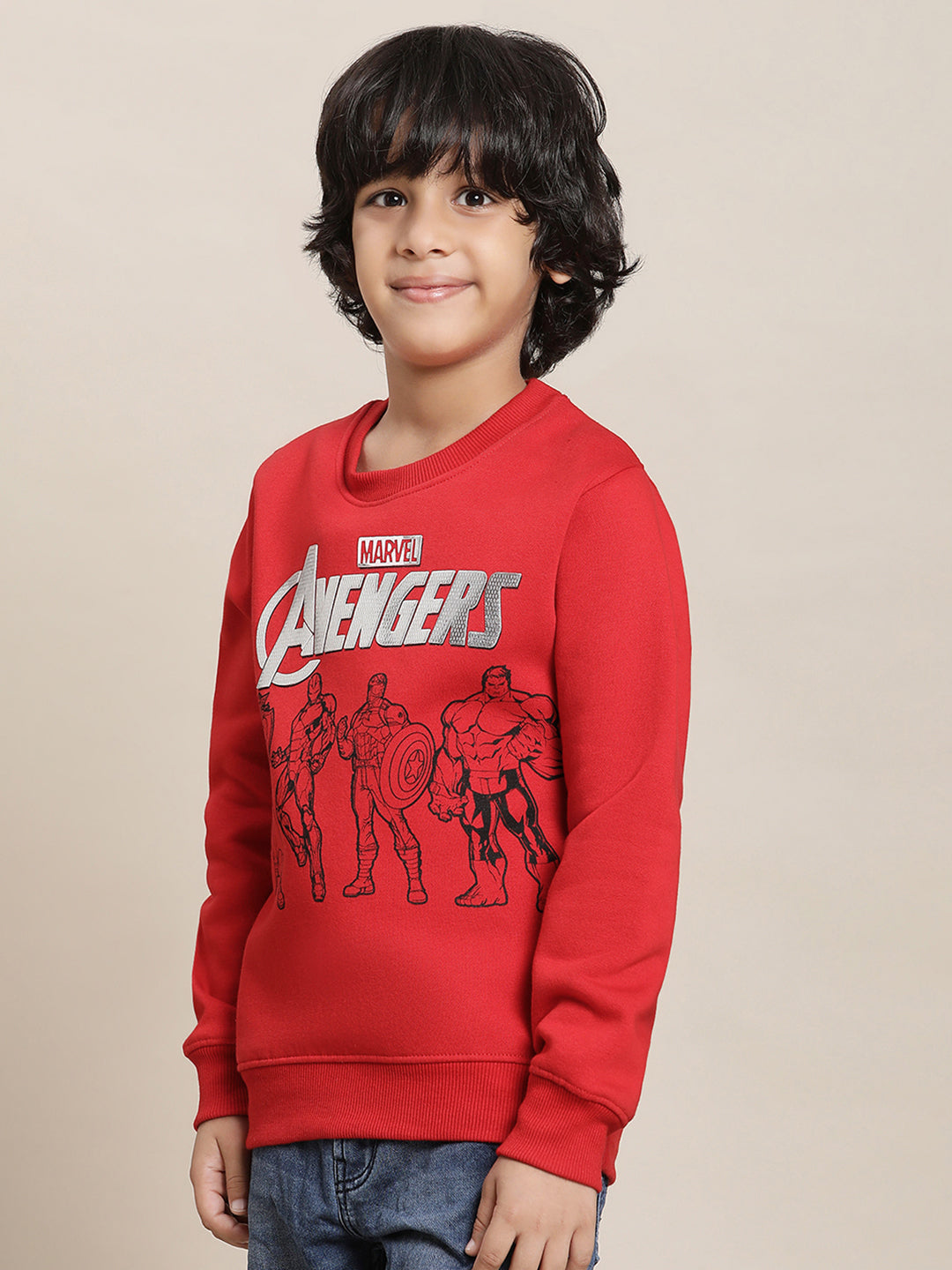 Avengers Red Sweatshirt For Boys