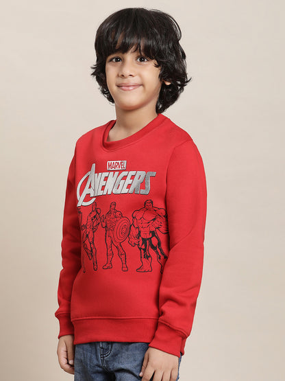 Avengers Red Sweatshirt For Boys