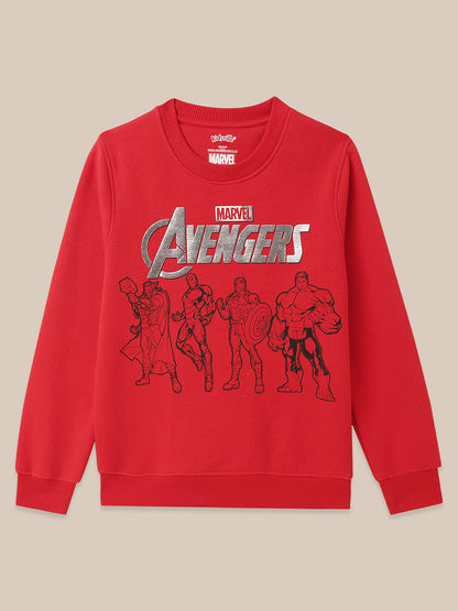Avengers Red Sweatshirt For Boys
