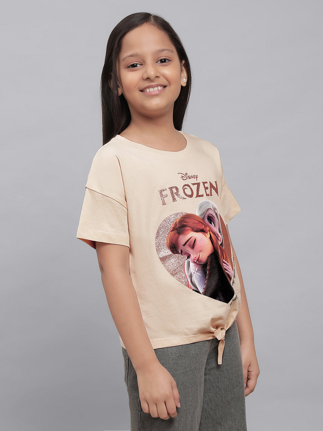 Frozen Brown Tshirt For Girls