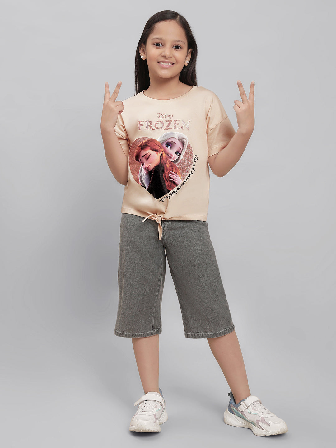 Frozen Brown Tshirt For Girls