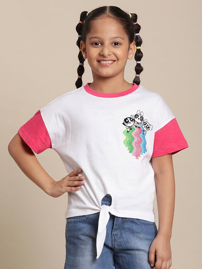 Powerpuff Girls White Tshirt  Girls