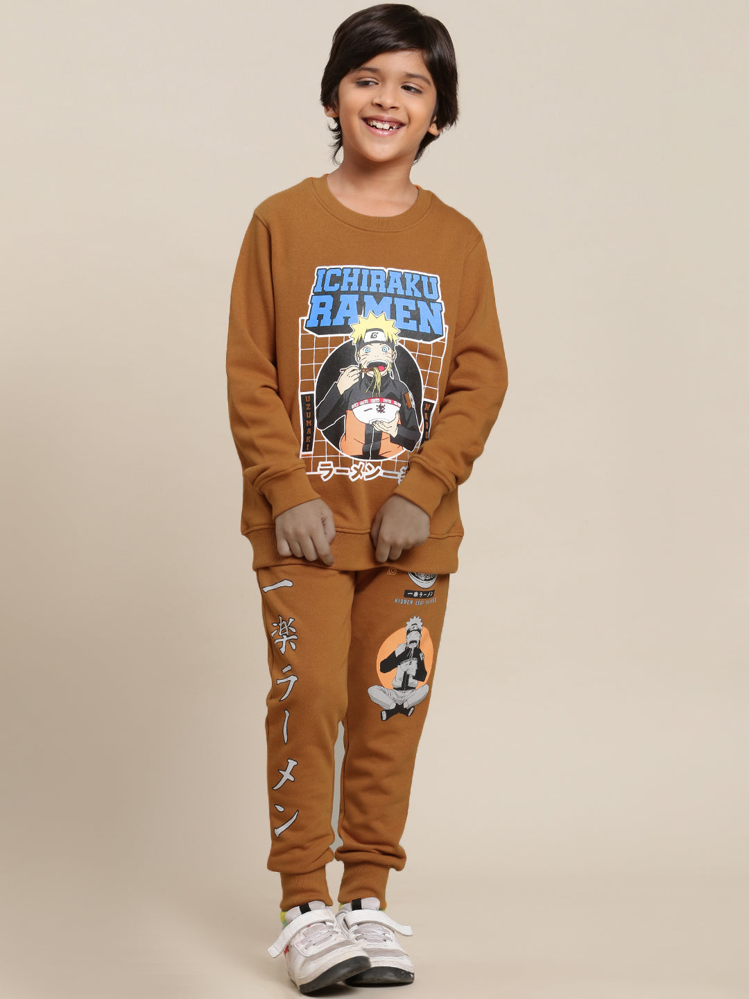 Naruto Printed Sweatshirt & Joggers Co-Ords Set For Boys