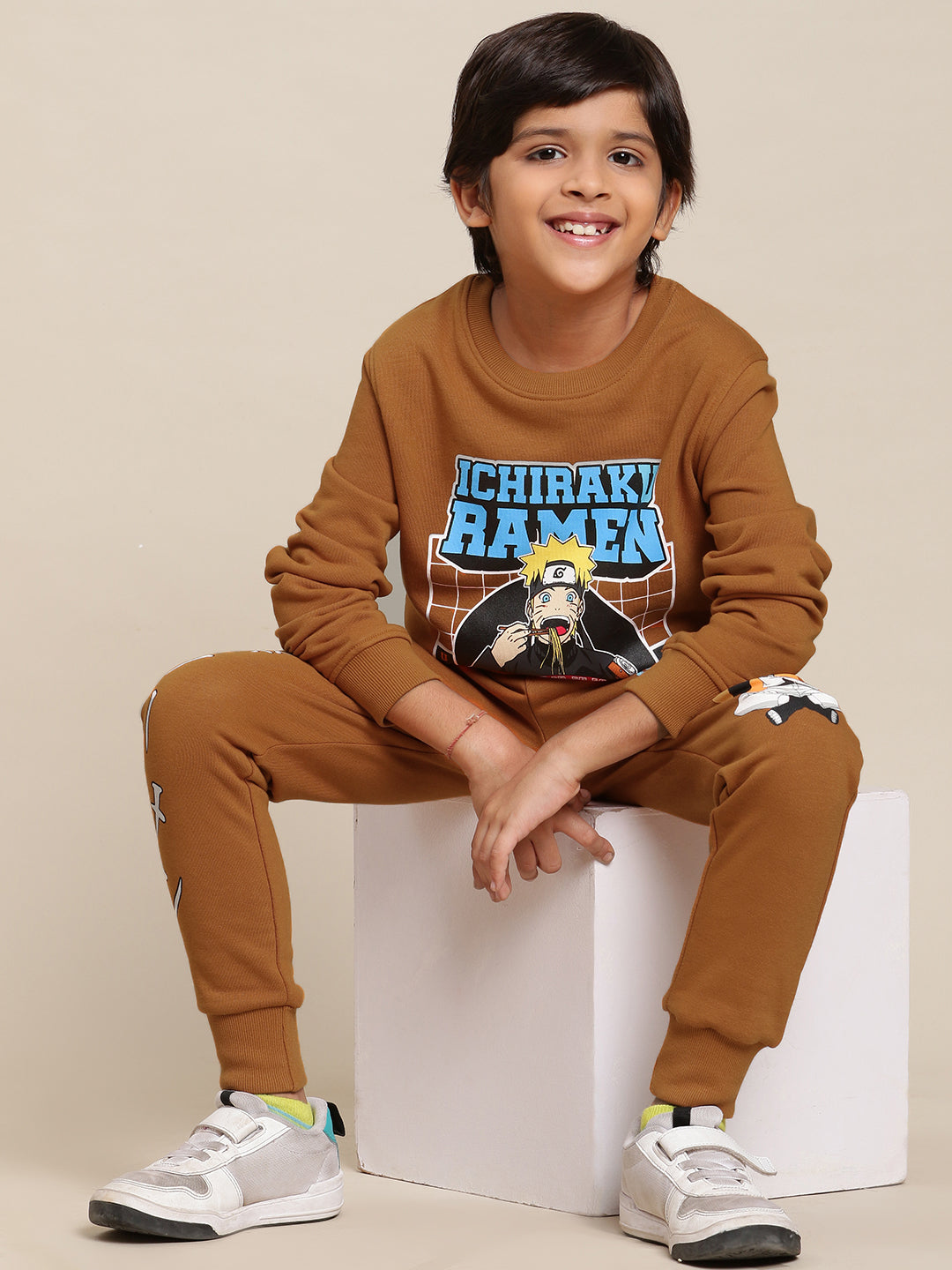 Naruto Printed Sweatshirt & Joggers Co-Ords Set For Boys