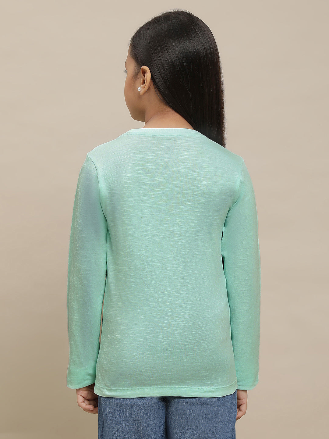 Frozen Printed Mint Tshirt For Girls