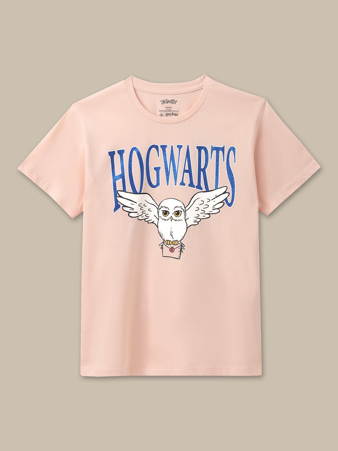 Harry Potter Pink Oversized Fit Tshirt For Girls