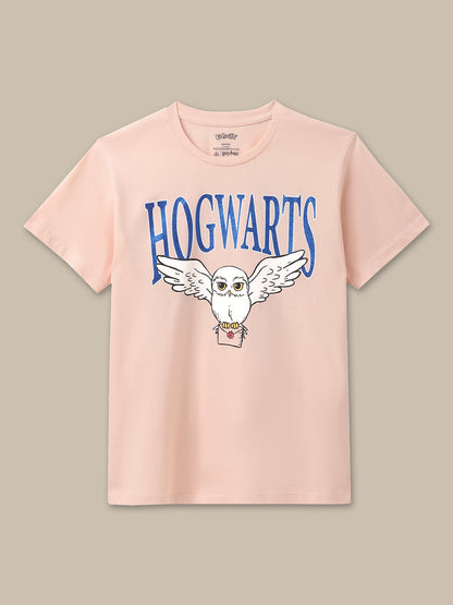 Harry Potter Pink Oversized Fit Tshirt For Girls
