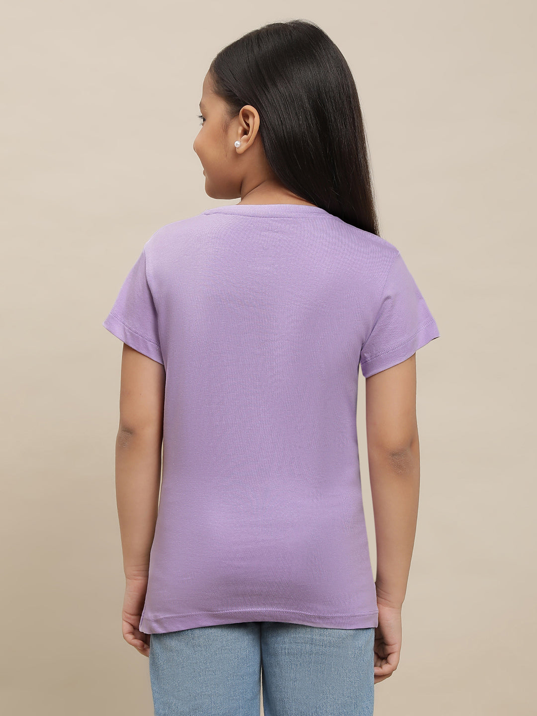 Tom & Jerry Violet Tshirt For Girls