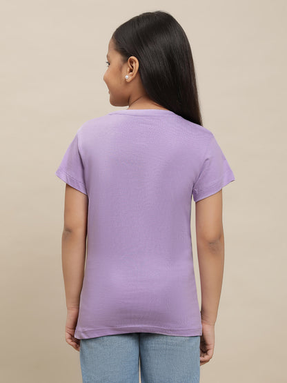 Tom & Jerry Violet Tshirt For Girls