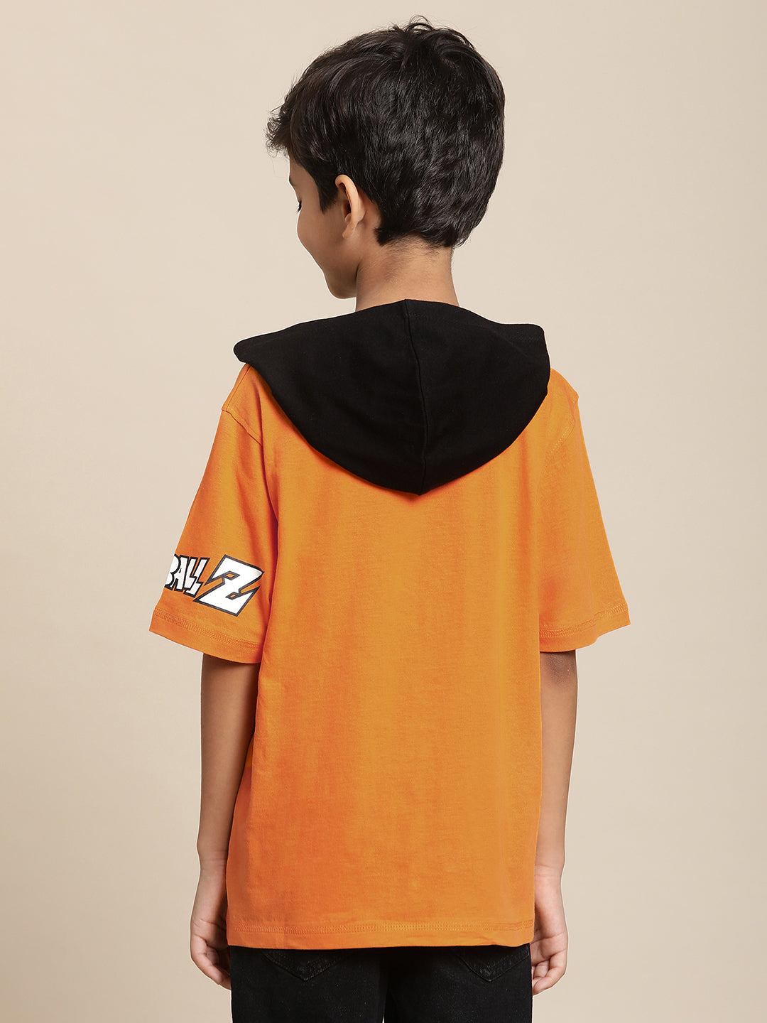 Kidsville Dragon Ball Z Printed Orange Tshirt For Boys