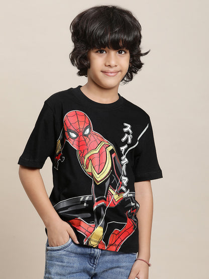 Spiderman Black Tshirt  Boys