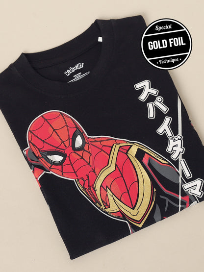 Spiderman Black Tshirt  Boys