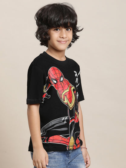 Spiderman Black Tshirt  Boys
