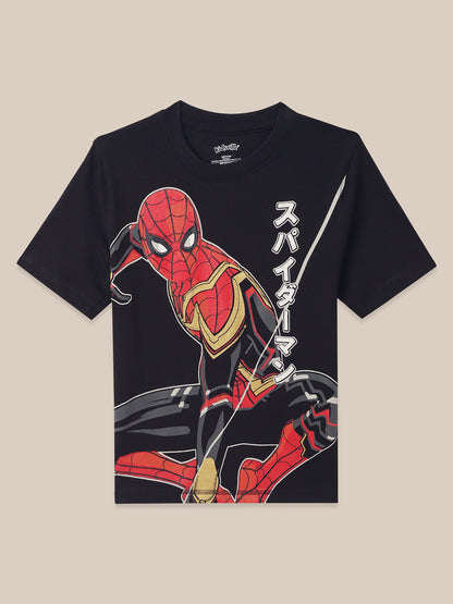 Spiderman Black Tshirt  Boys