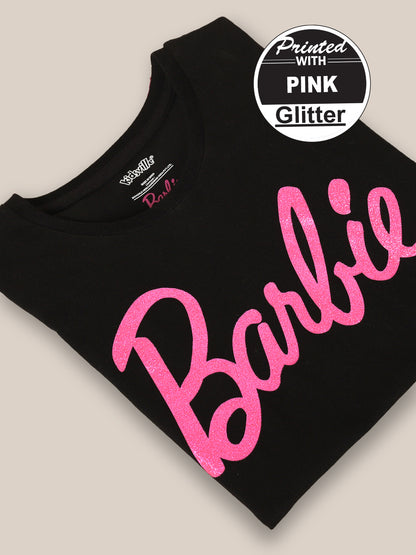 Barbie Black Tshirt For Girls