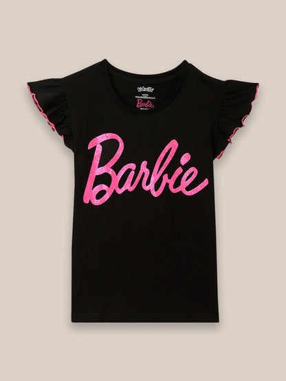 Barbie Black Tshirt For Girls