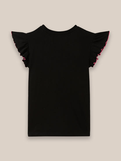 Barbie Black Tshirt For Girls