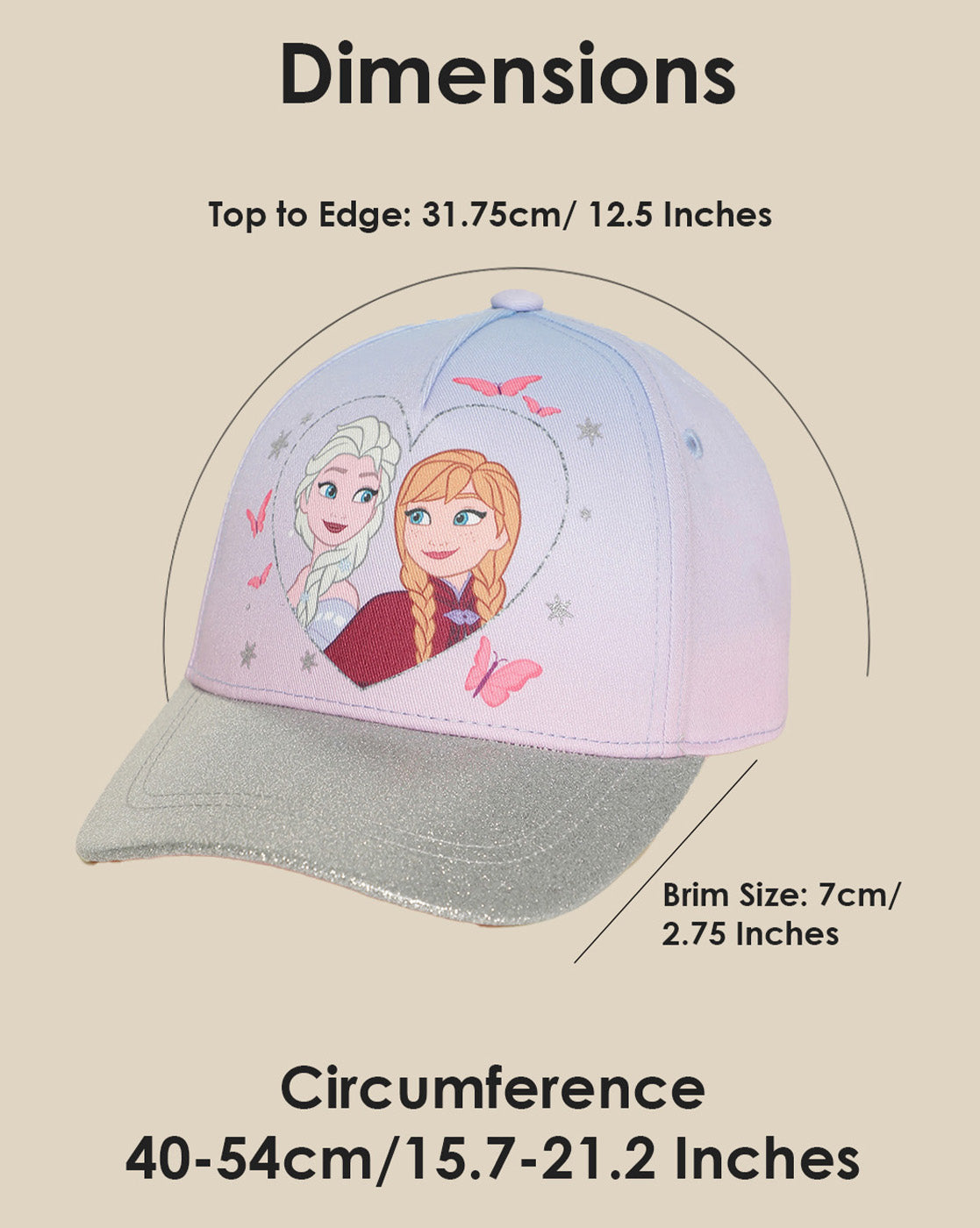 Frozen printed Baseball Cap for Girls
