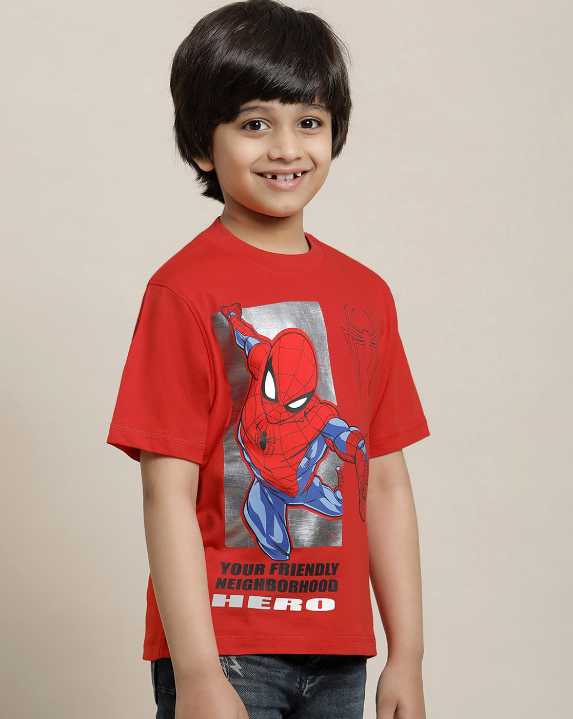 Spiderman Regular Fit Tshirt For Boys