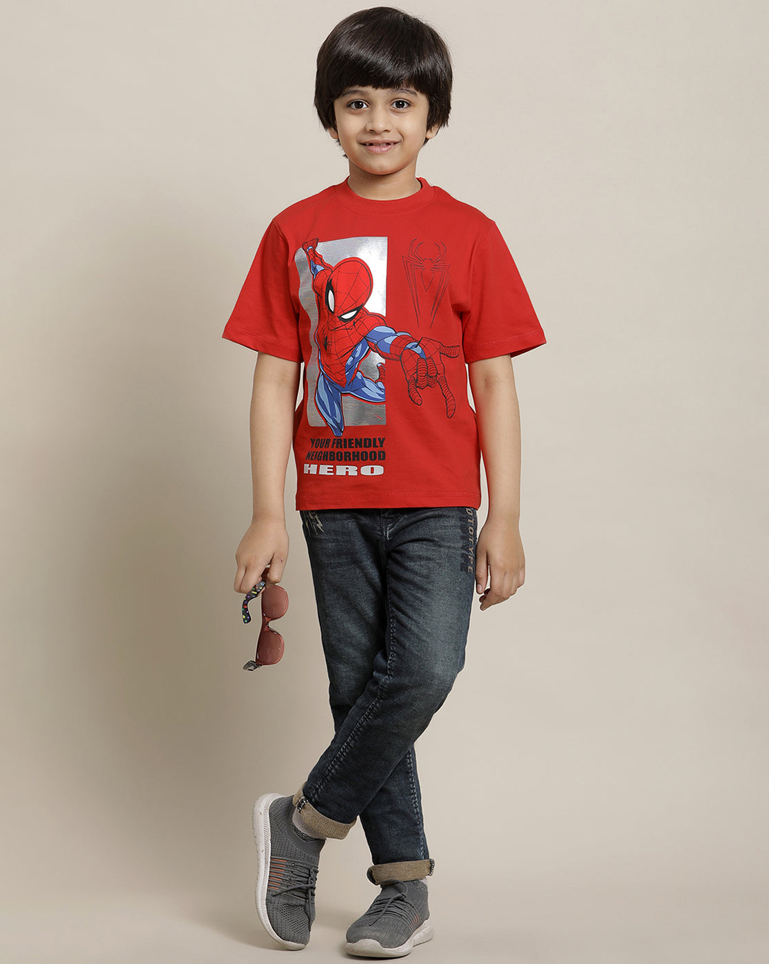 Spiderman Regular Fit Tshirt For Boys