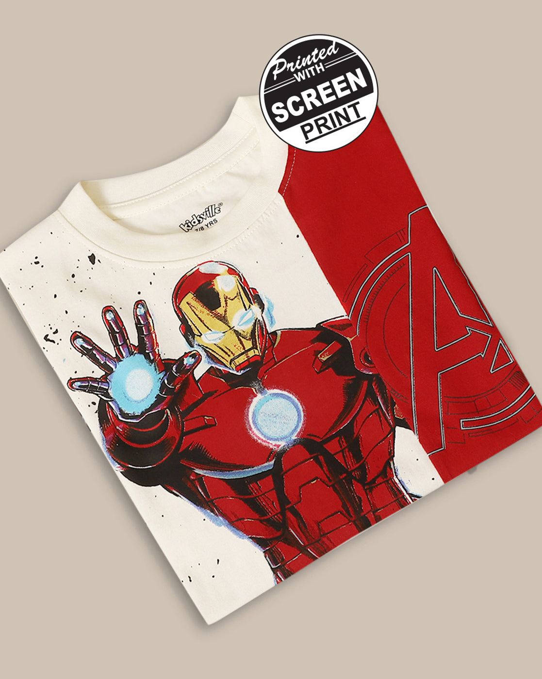 Iron Man Regular Fit Tshirt For Boys