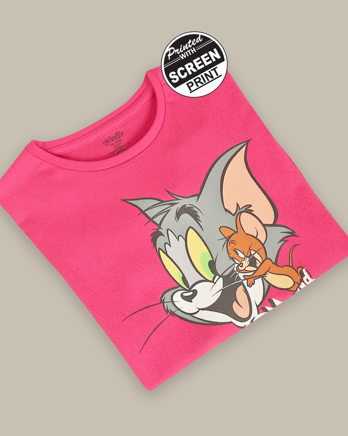 Tom & Jerry Relaxed Fit Tshirt For Girls