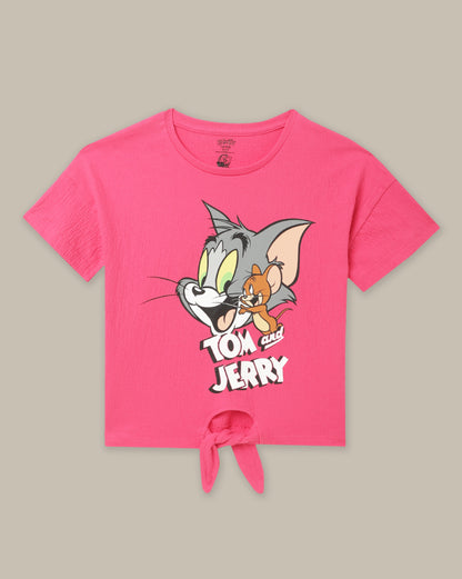 Tom & Jerry Relaxed Fit Tshirt For Girls