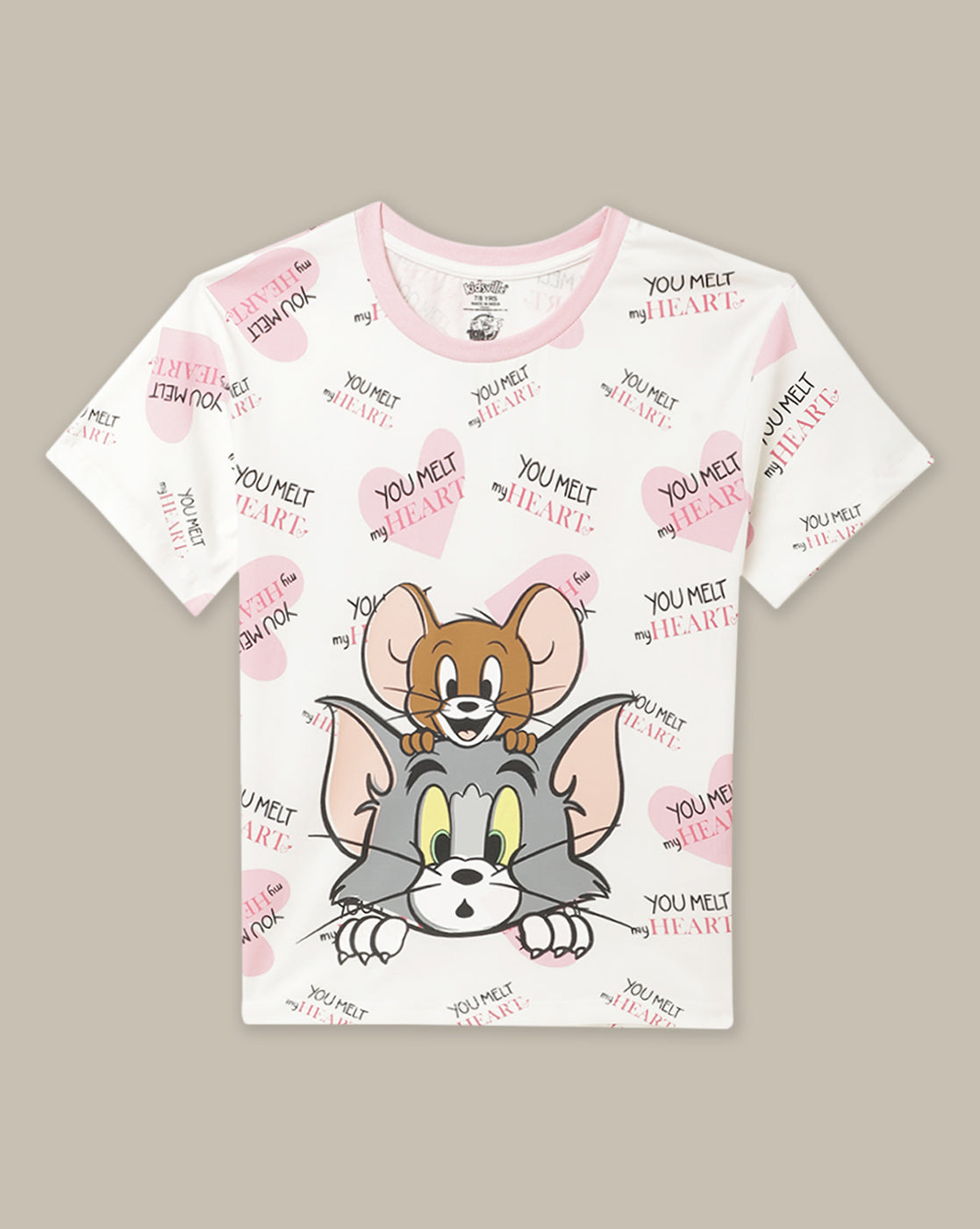 Tom & Jerry Relaxed Fit Tshirt For Girls