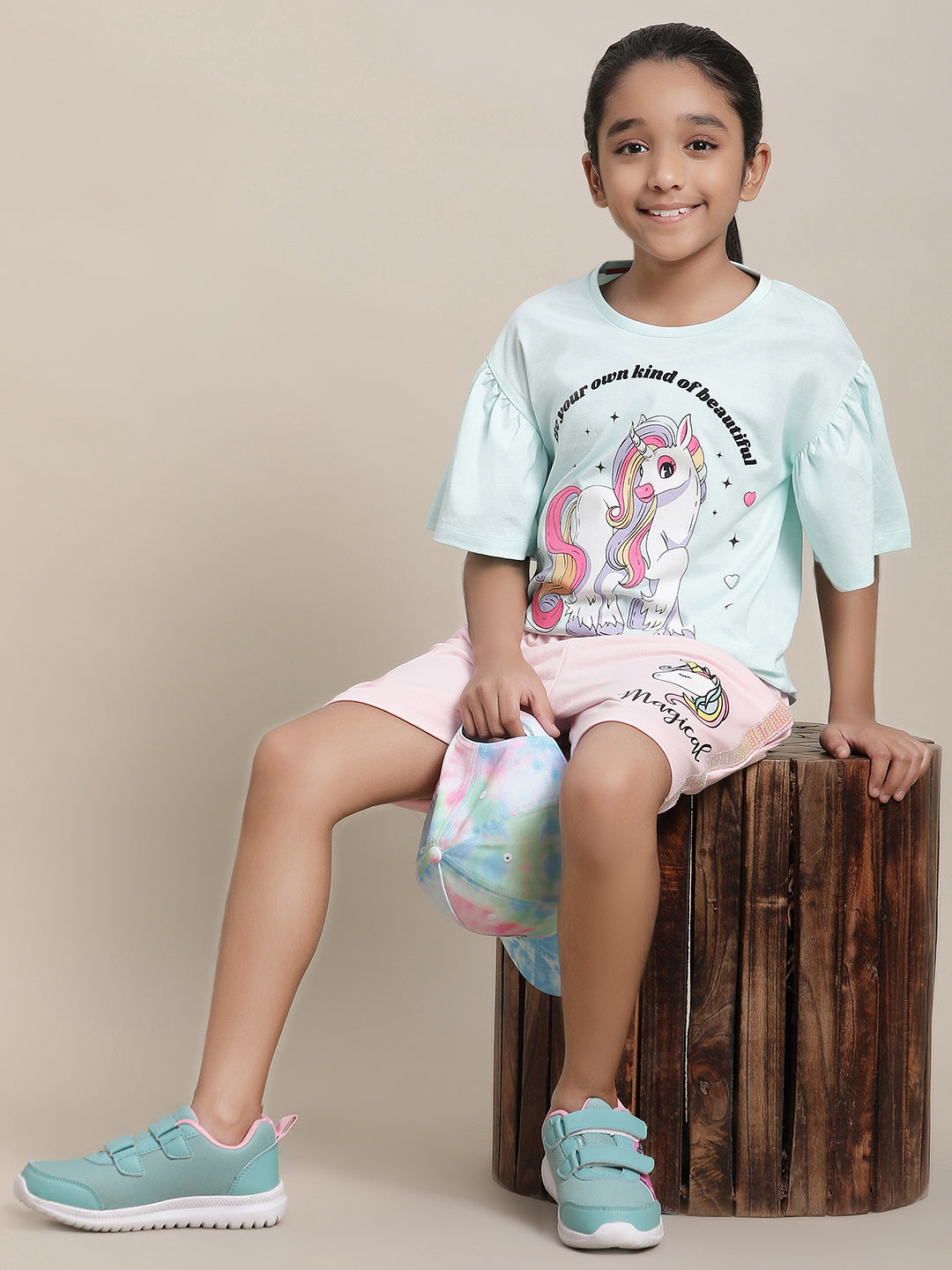 Unicorns Regular Fit Shorts For Girls