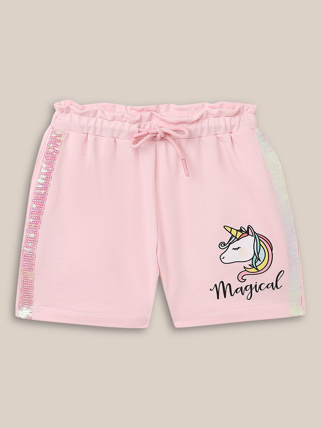 Unicorns Regular Fit Shorts For Girls