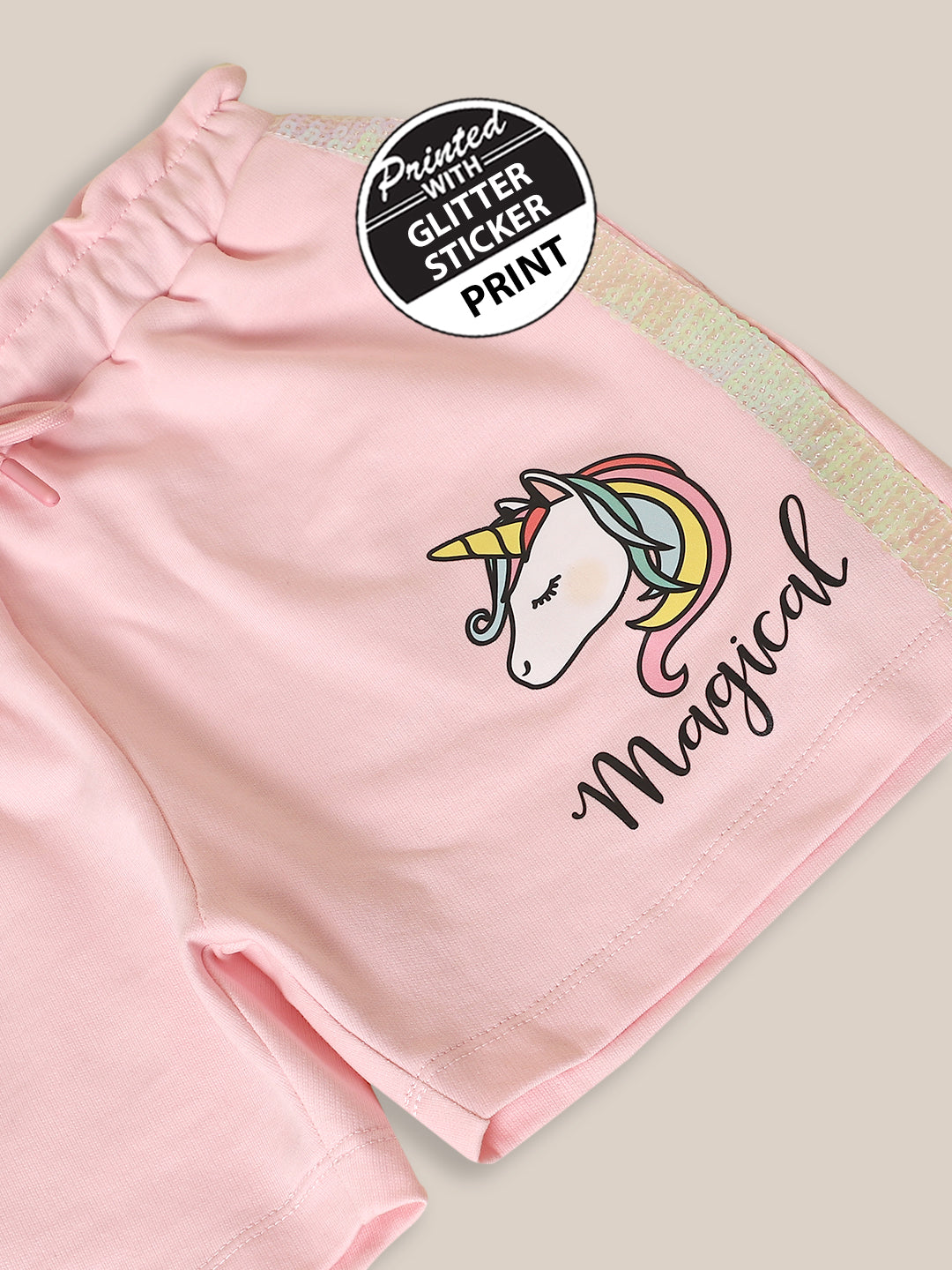 Unicorns Regular Fit Shorts For Girls