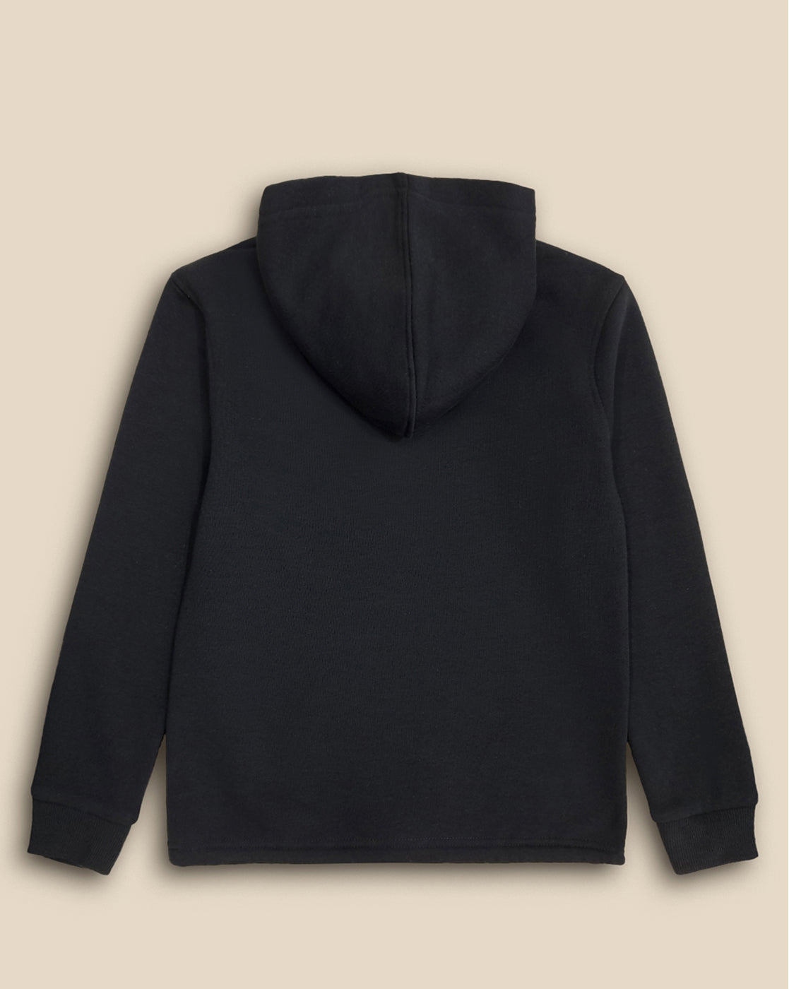 Girls Black Regular Fit Hoodie