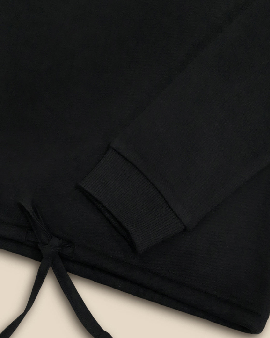 Girls Black Regular Fit Hoodie