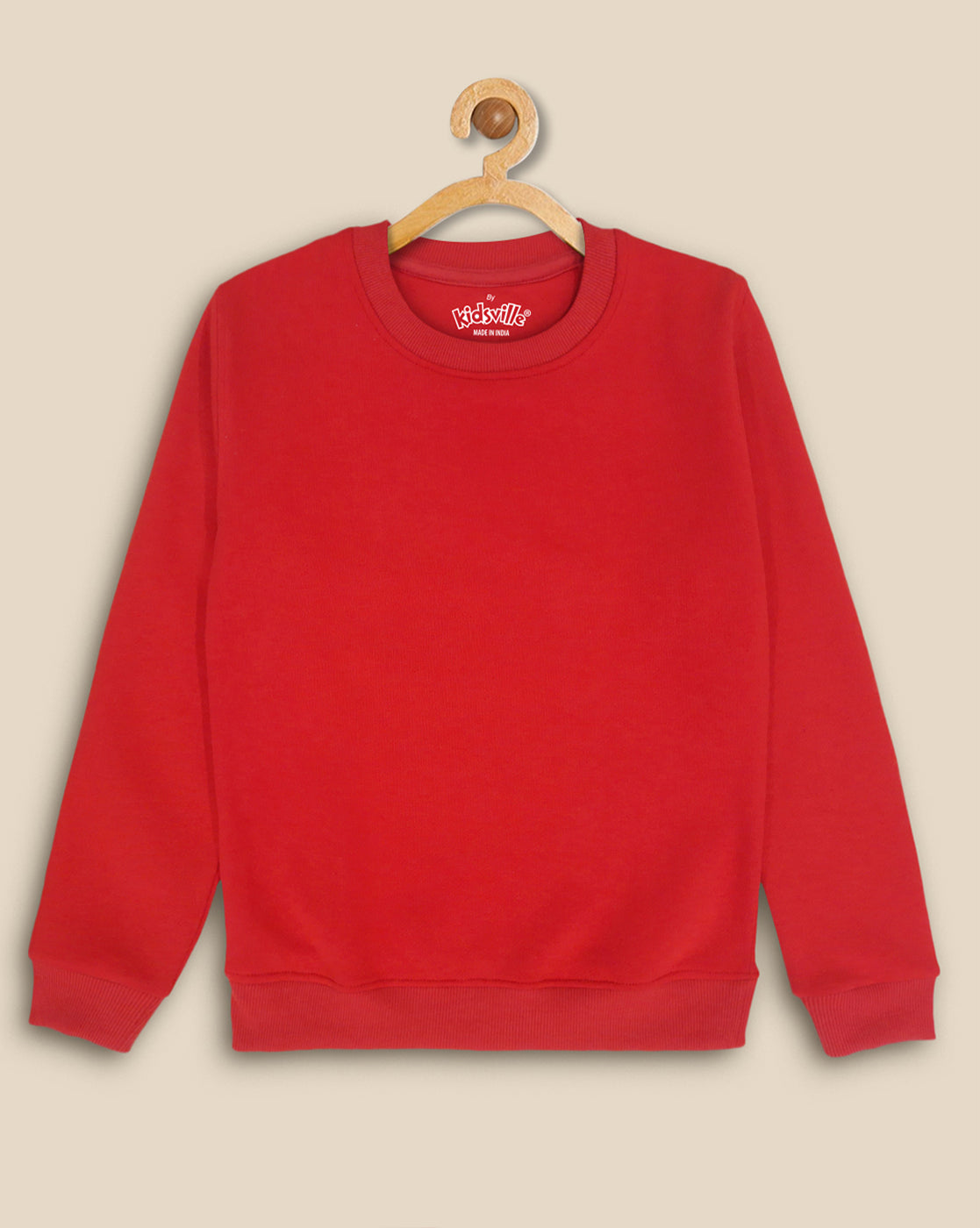 Girls Red Regular Fit Sweatshirt
