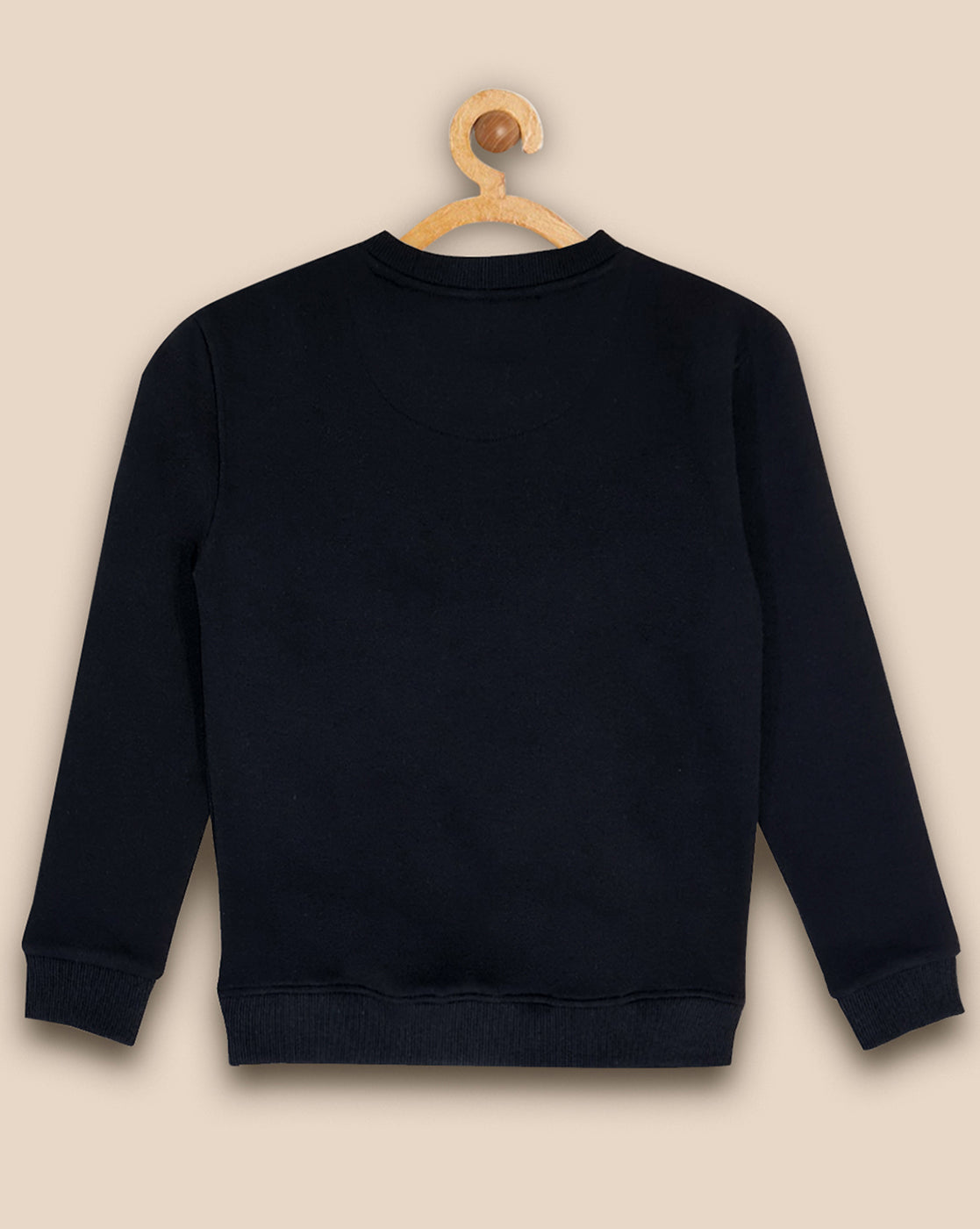 Girls Black Regular Fit Sweatshirt