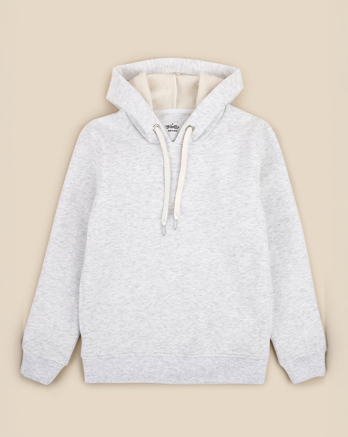 Boys Grey Regular Fit Hoodie