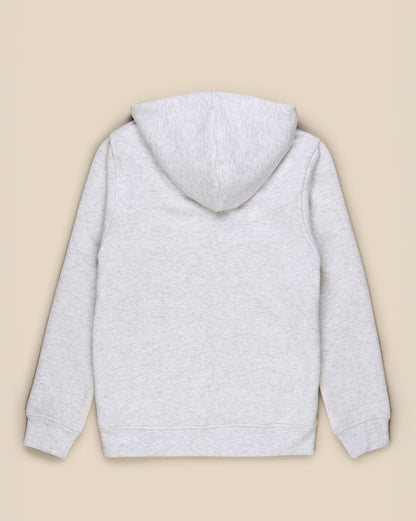 Boys Grey Regular Fit Hoodie