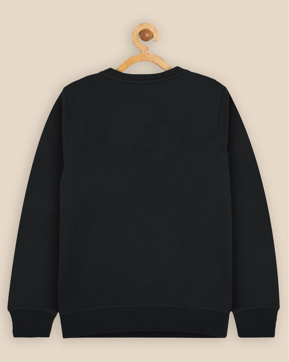 Boys Black Regular Fit Sweatshirt