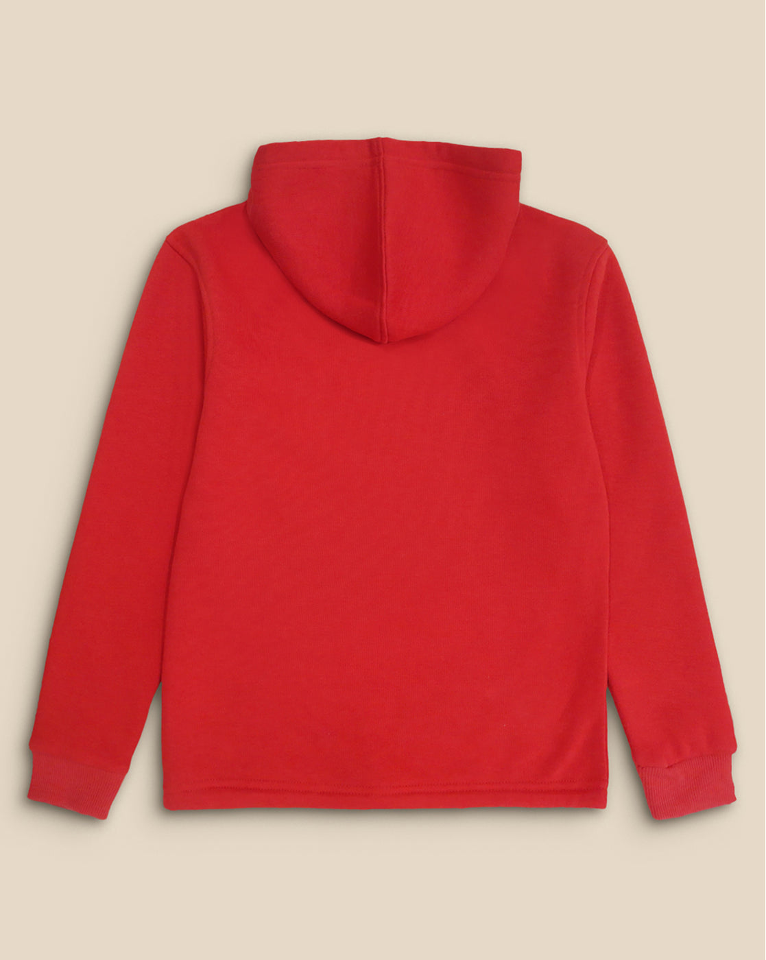 Girls Red Regular Fit Hoodie