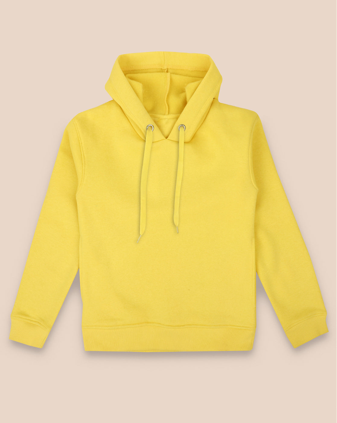 Girls Yellow Regular Fit Hoodie