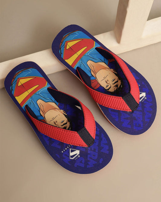 Superman Printed Flip-Flops For Kids Boys