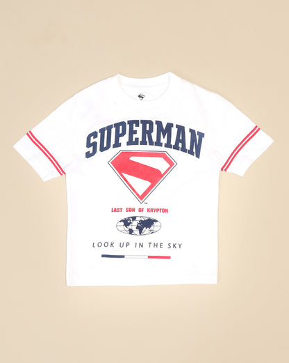 Superman Printed Regular Fit Tshirt For Boys