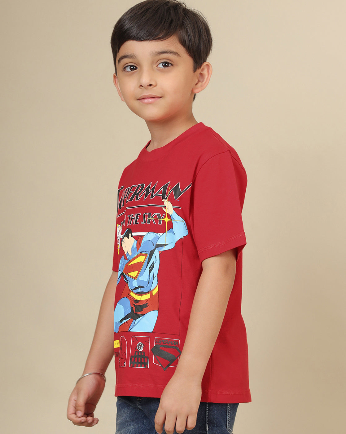 Superman Printed Regular Fit Tshirt For Boys